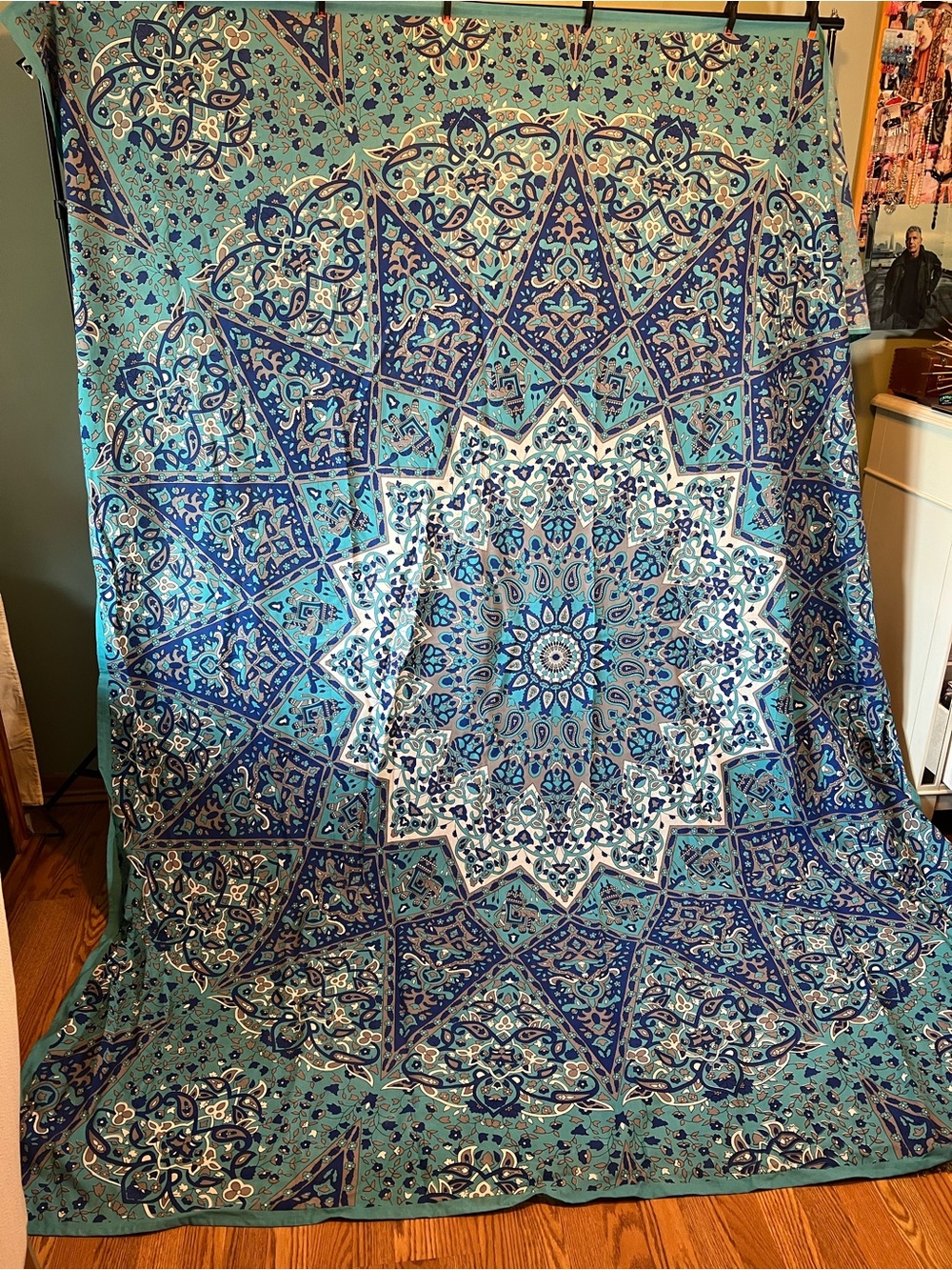 MT Teal Medallion Tapestry